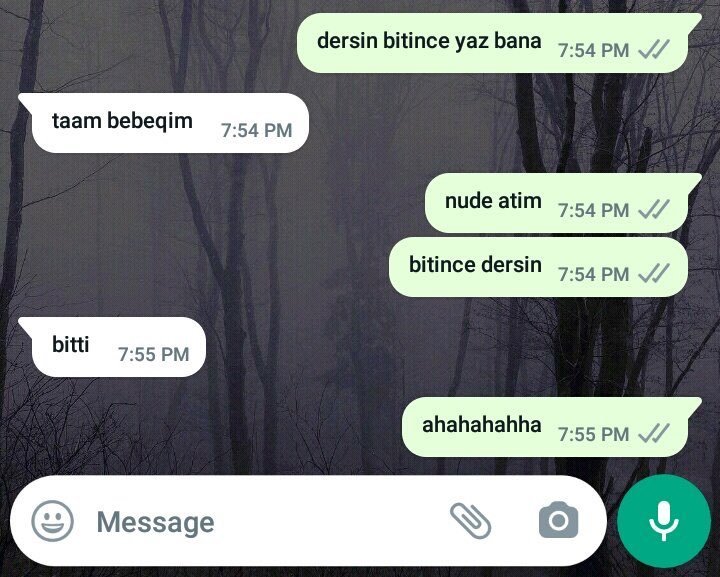 dersin bitince yaz bana...