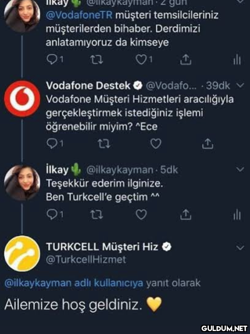 ayma @VodafoneTR müşteri...