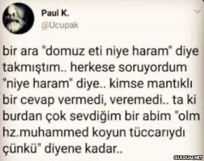 Paul K. @Ucupak bir ara...