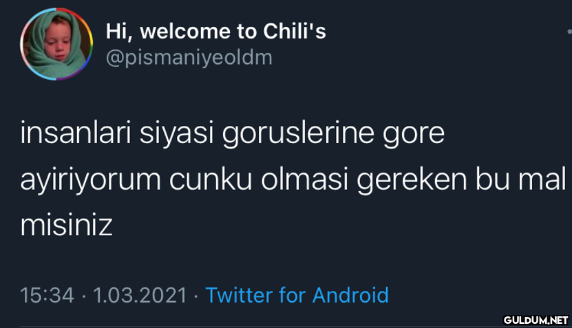 Hi, welcome to Chili's...