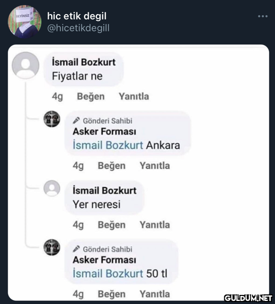 hic etik degil...