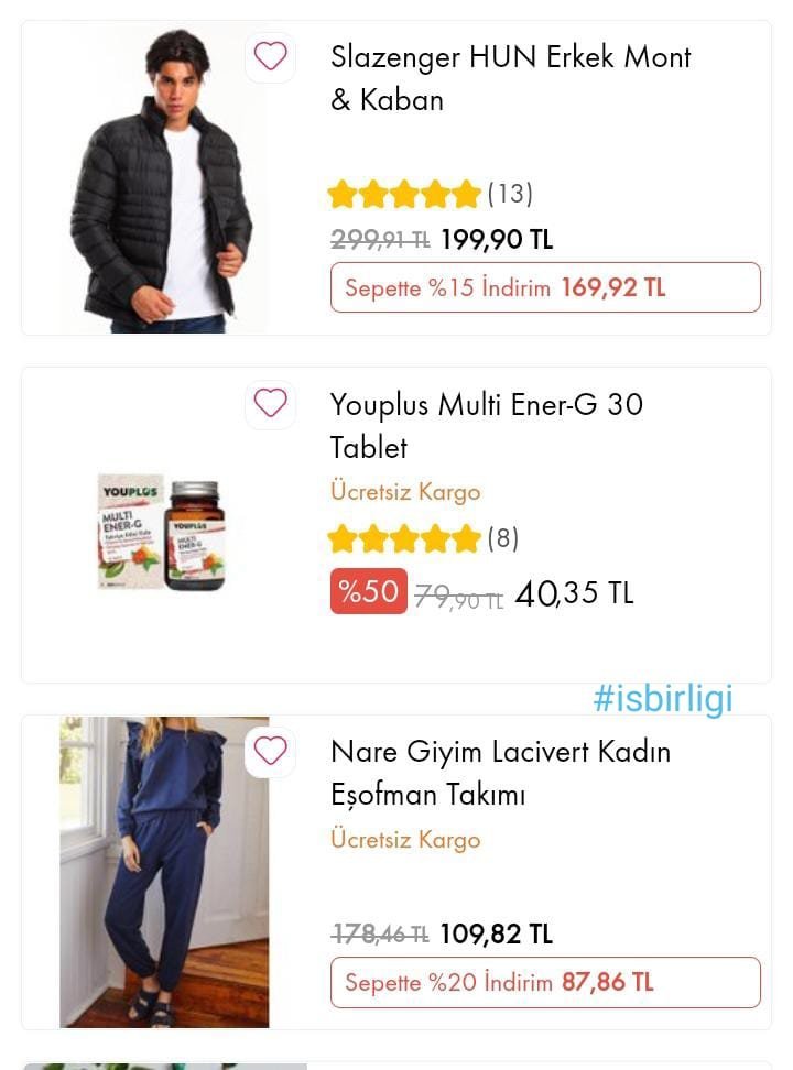Günün fırsatları bu linkte...