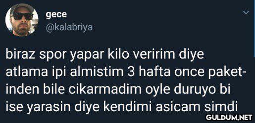 gece @kalabriya biraz spor...