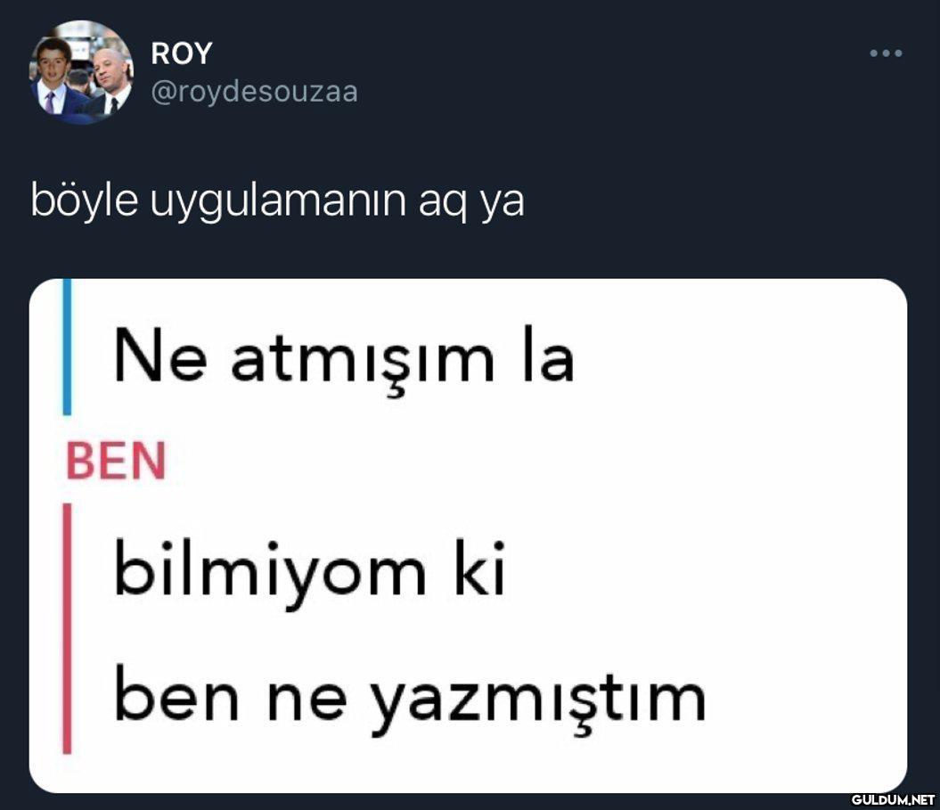 ROY ... @roydesouzaa böyle...