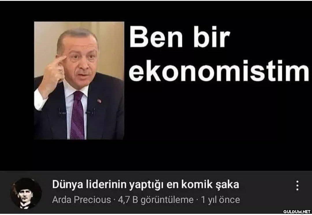 Ben bir ekonomistim Dünya...