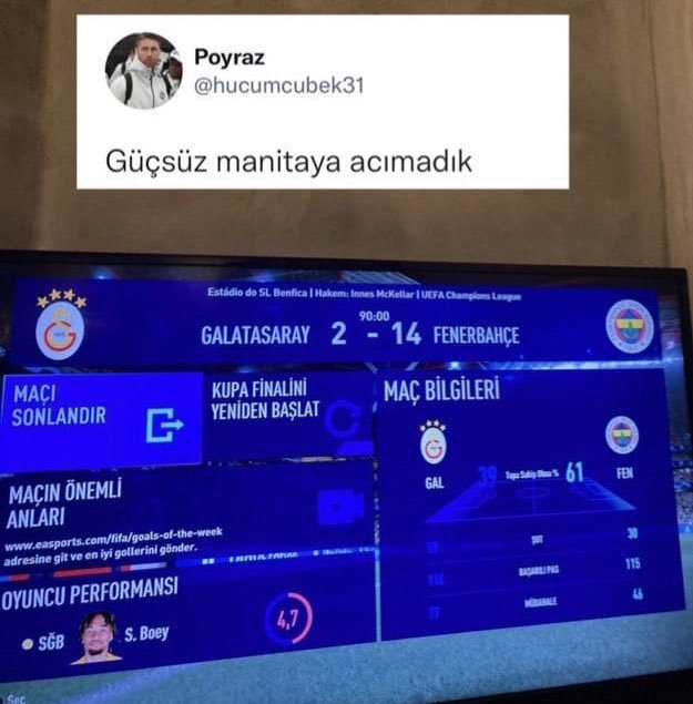 Manitadan 2 gol yiyen...