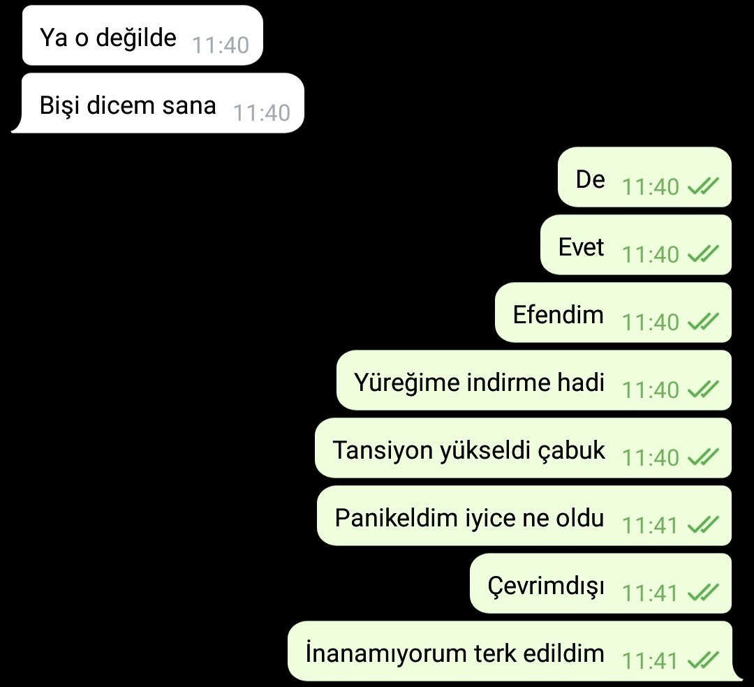 Ya o değilde 11:40 Bişi...