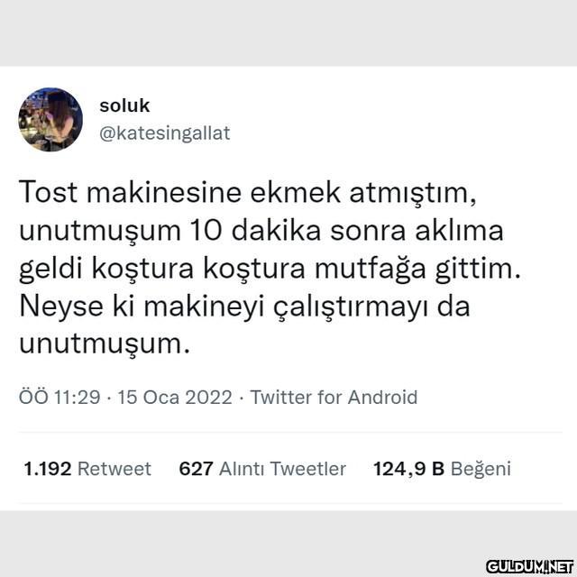 soluk @katesingallat Tost...