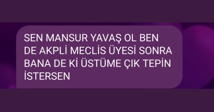 SEN MANSUR YAVAŞ OL BEN DE...