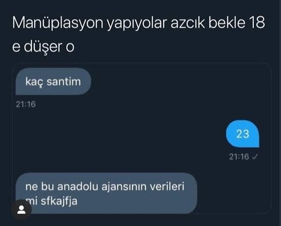 Manüplasyon yapıyolar...