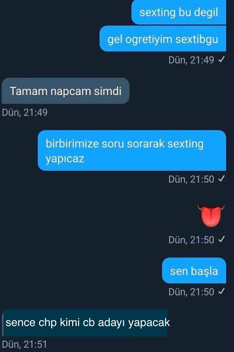 sexting bu degil gel...