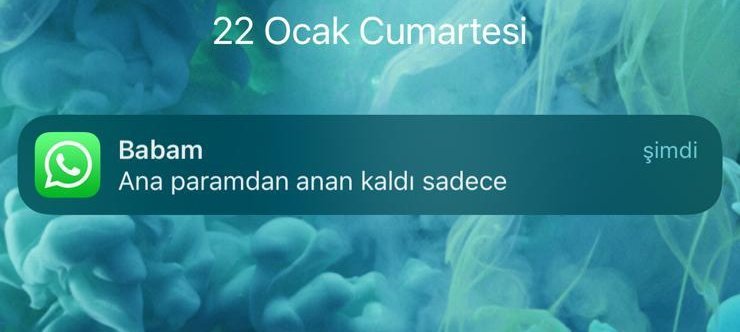 22 Ocak Cumartesi Babam...