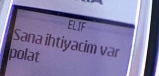 beklediğim mesaj / gelen...