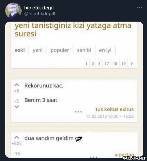 hic etik degil...