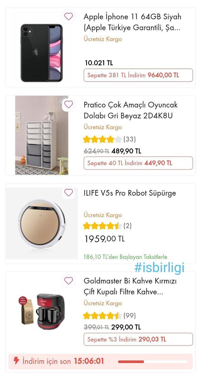 Bugüne özel sepette p'e...