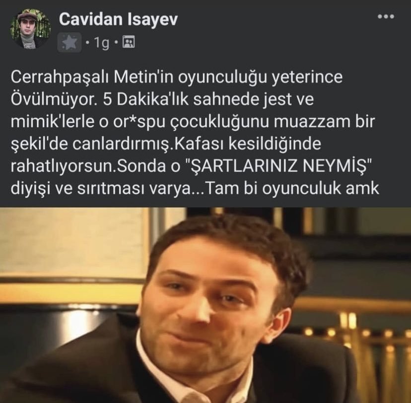 Harbiden öyle    Cavidan...