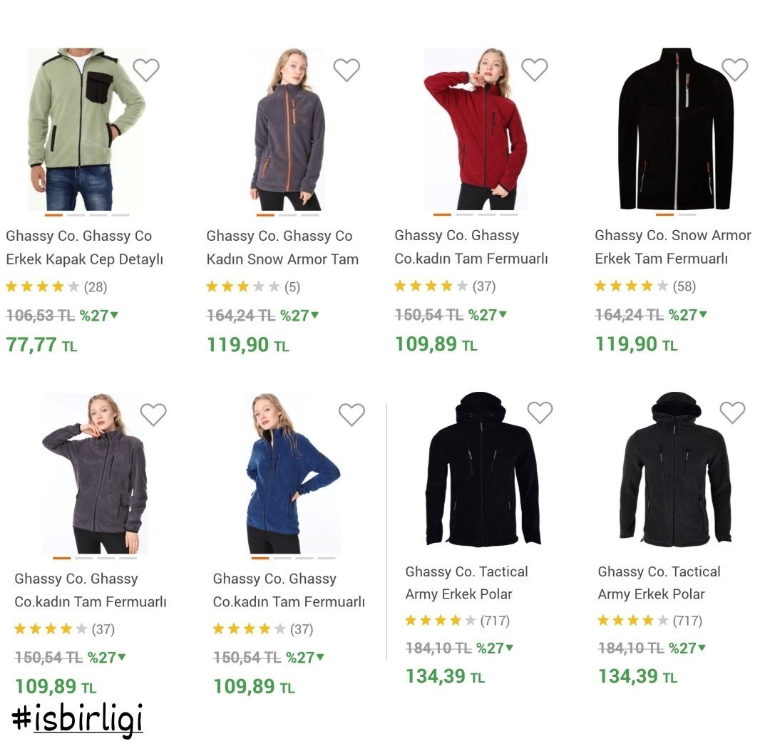 Polar ceketler 77₺ye kadar...