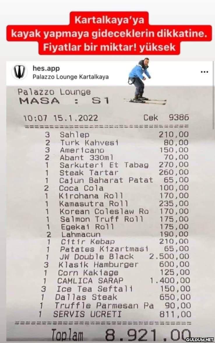 Bu fiyatlar bana biraz...