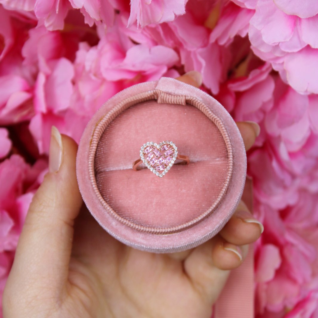 Pembe Kalp Baget Yüzük💖    Kaynak