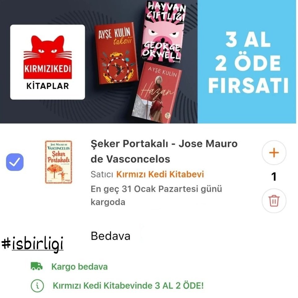 Kitaplarda 3 al 2 öde...