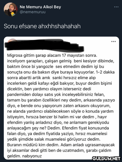 Ne Memuru Alkol Bey...