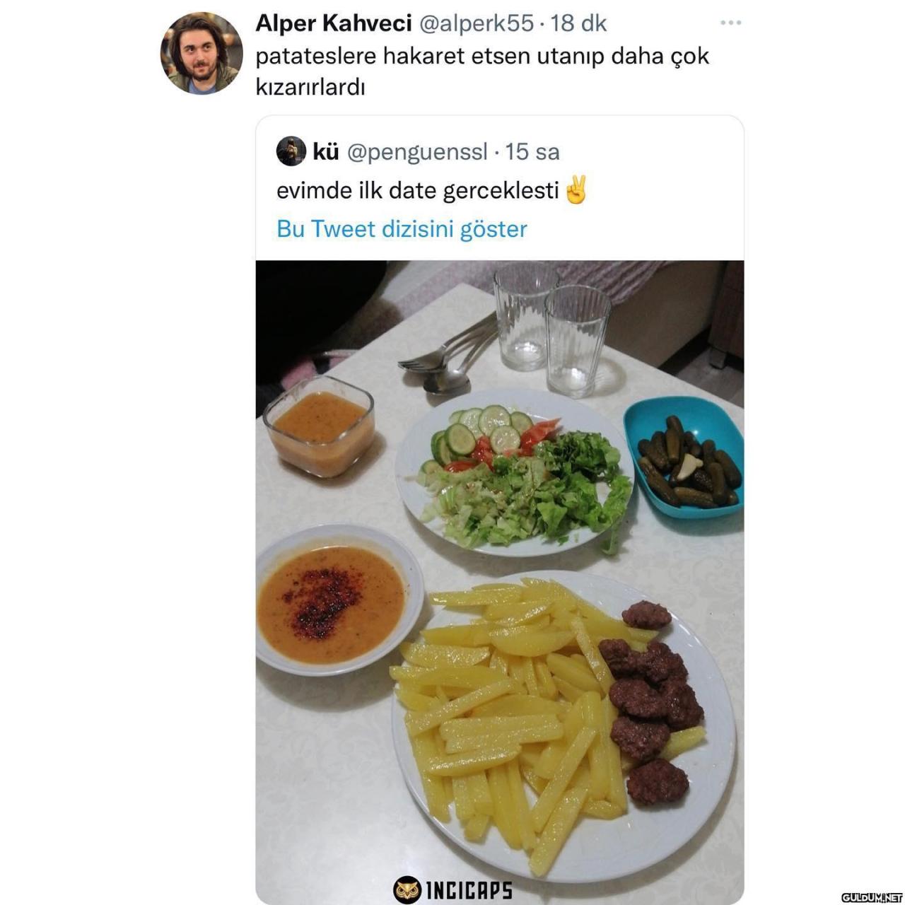 Patatesi hohlayarak...