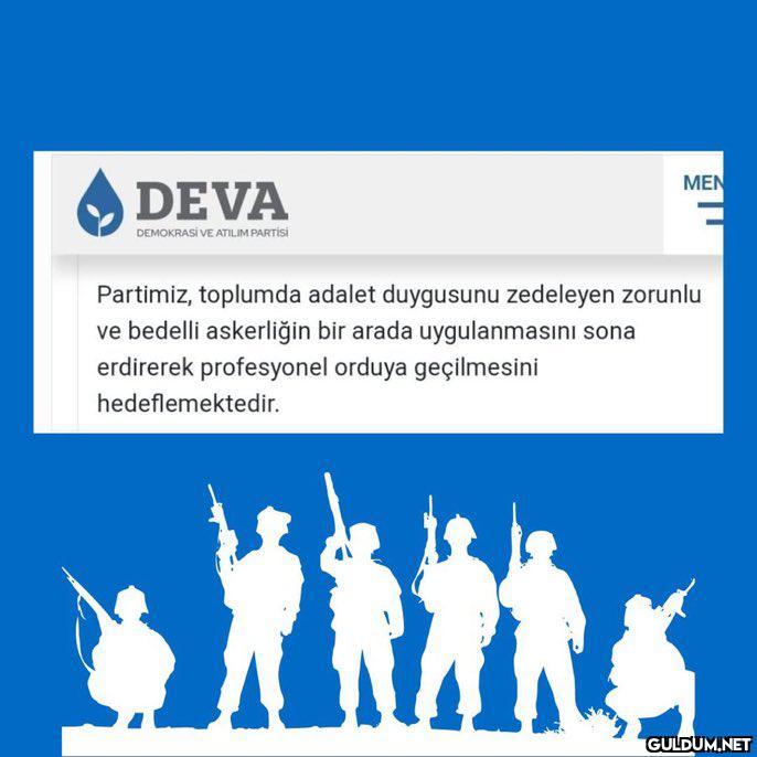 DEVA, iktidara gelmeleri...
