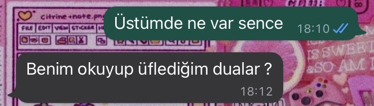 Citrine note.png Üstümde...