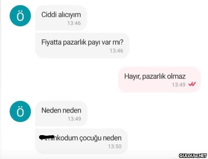 Ciddi alıcıyım 13:46...