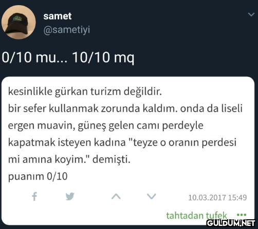 samet @sametiyi 0/10 mu......