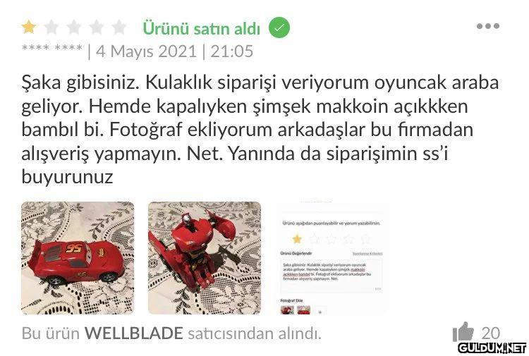 Herhangi bir üründen...