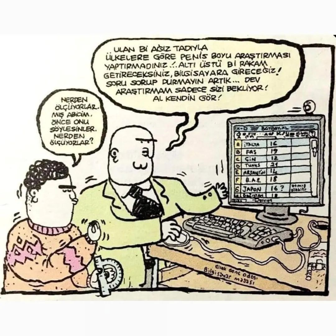 Nerden ölçüyorlarmış...