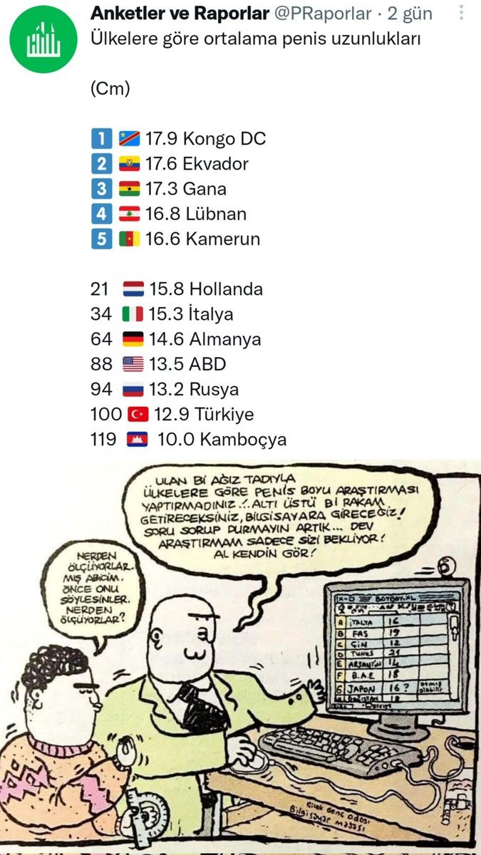 Nerden ölçüyorlarmış...