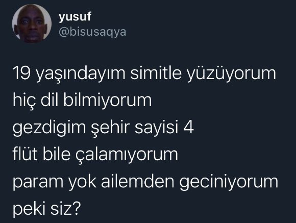 peki siz ?    yusuf...