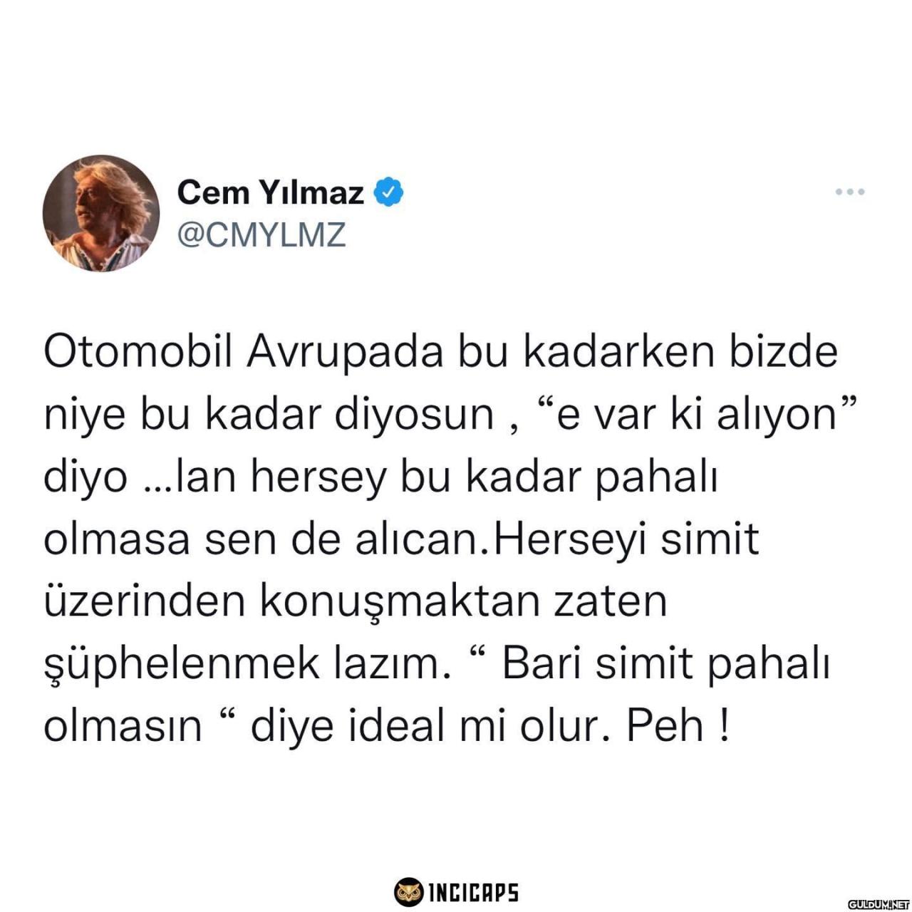 Cem Yılmaz @CMYLMZ...
