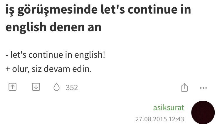 iş görüşmesinde let's...