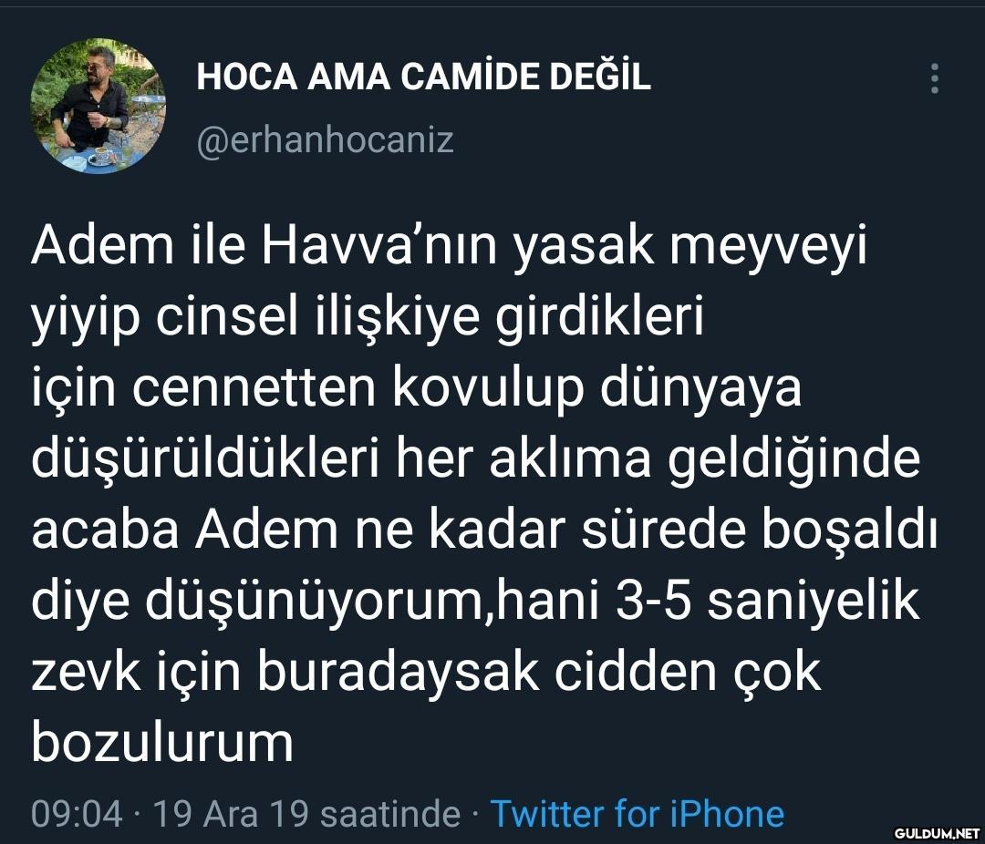 HOCA AMA CAMİDE DEĞİL...