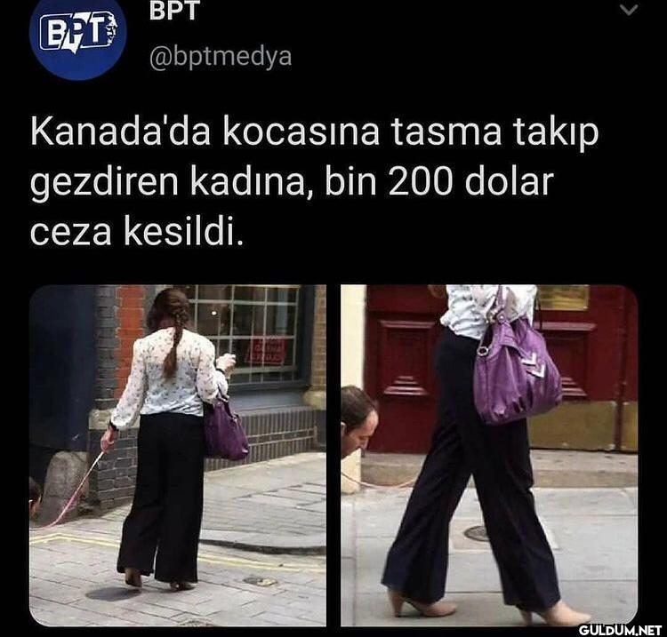 Kanada'da kocasına tasma...