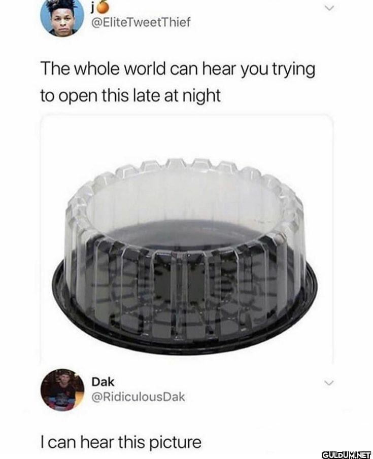 The whole world can hear...