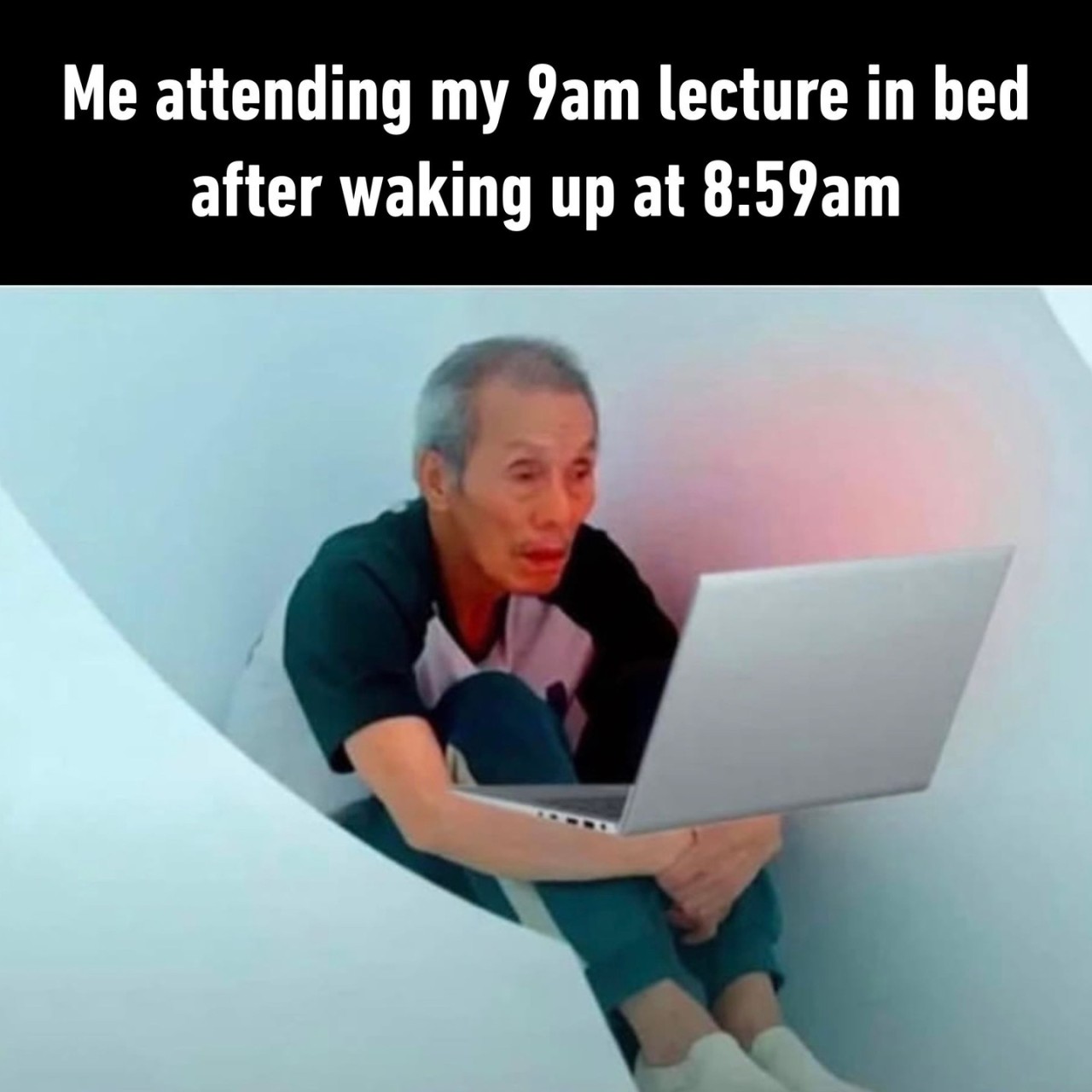 The perks of online class...