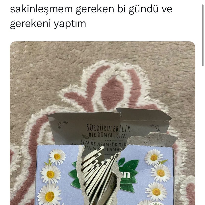 Papatya çayı iyi gelmiş  Kaynak