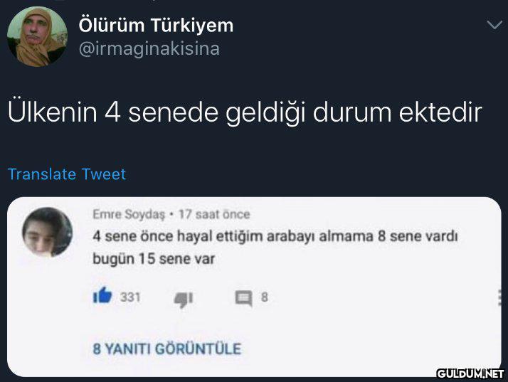 Ölürüm Türkiyem...