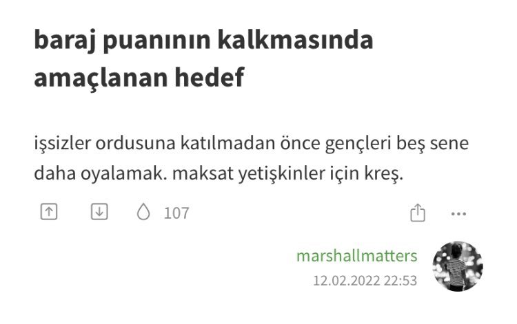 baraj puanının kalkmasında...