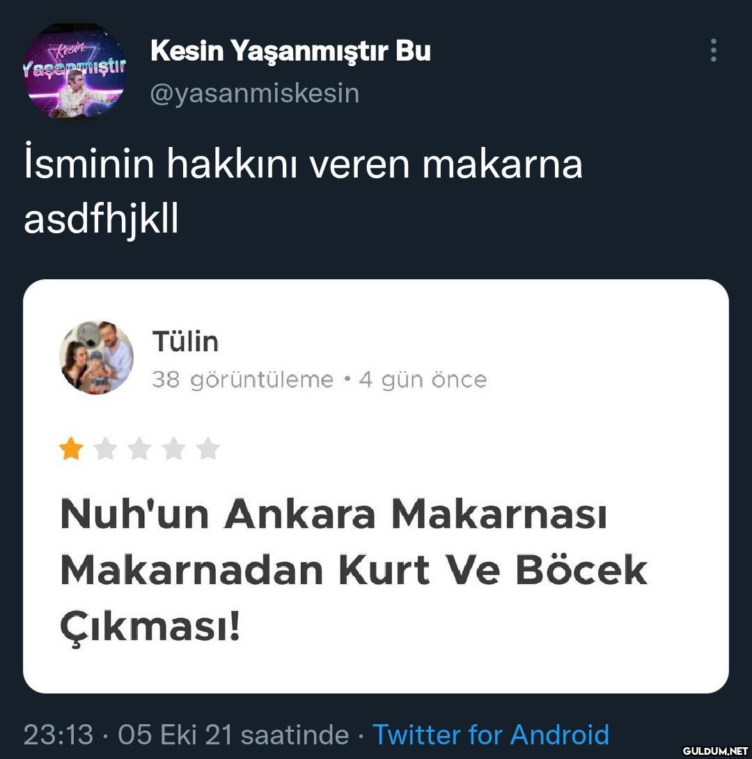 Kesin Yaşanmıştır Bu...