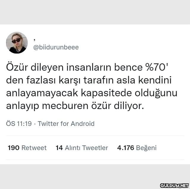 @biidurunbeee Özür dileyen...