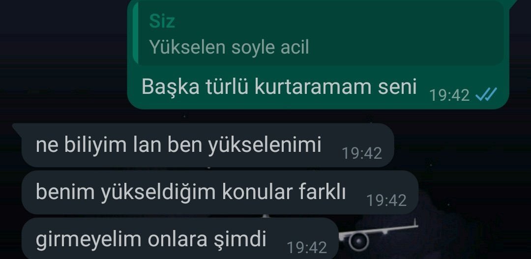 Siz Yükselen soyle acil...
