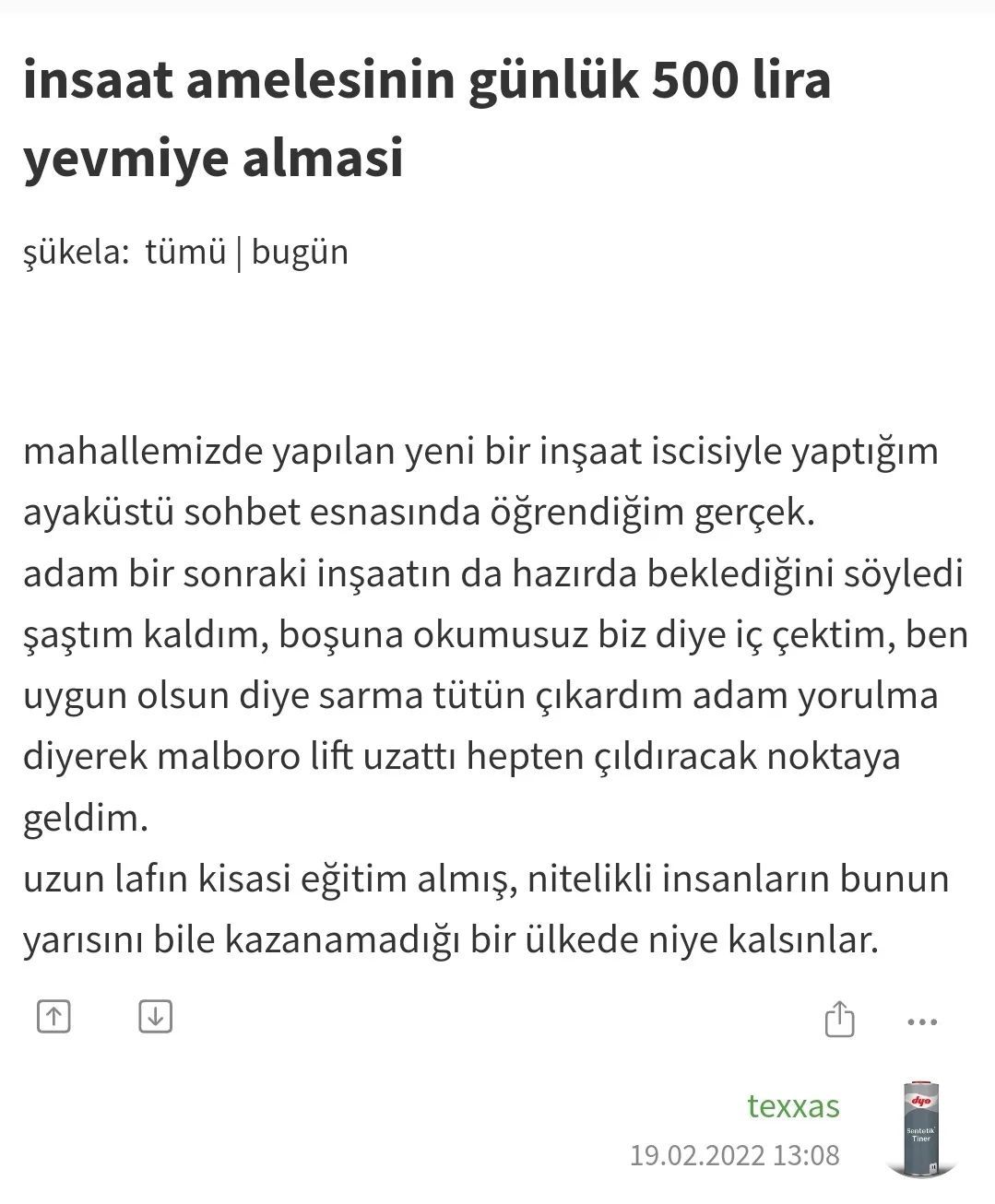 - E git inşaatta çalış....