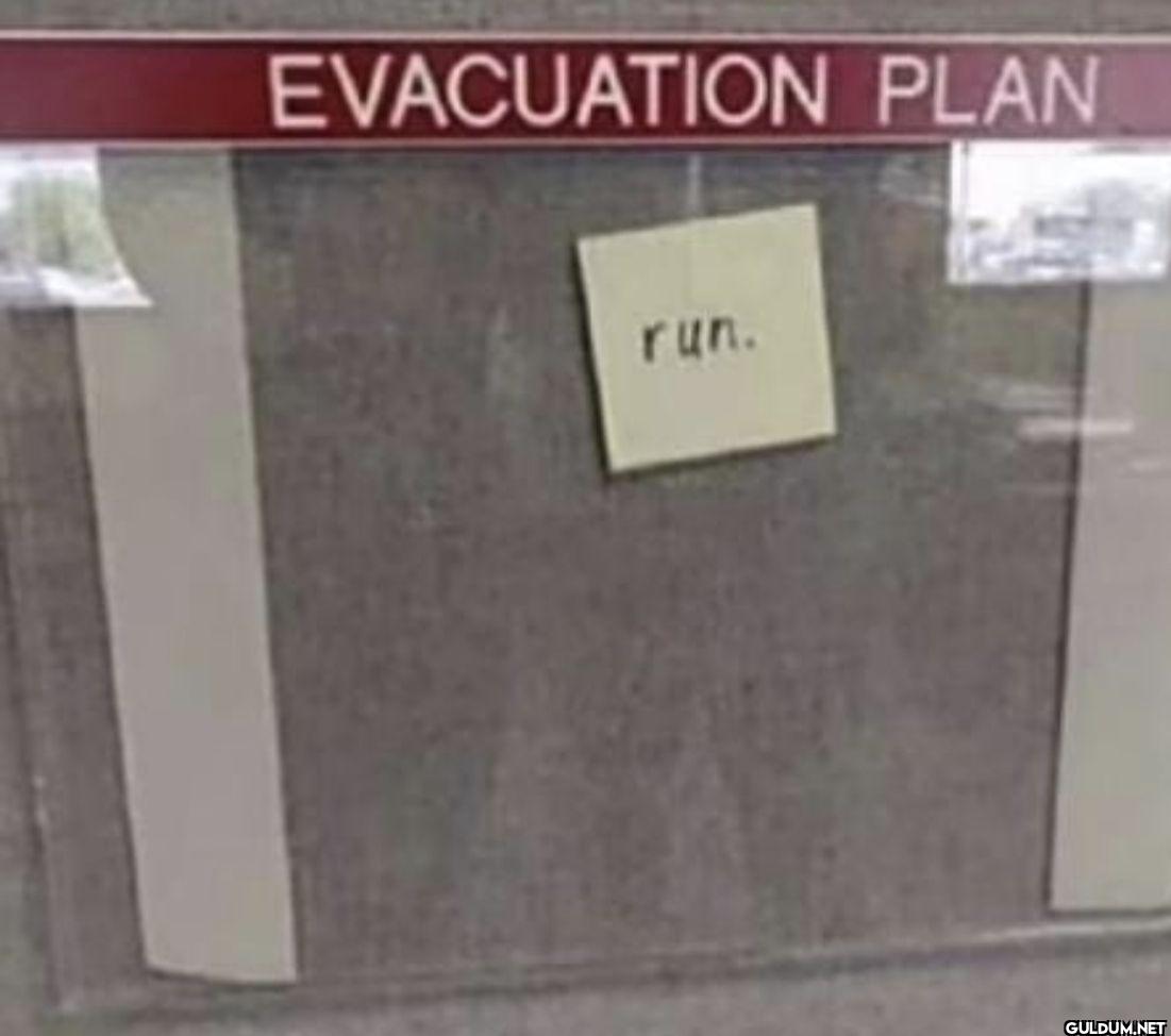 EVACUATION PLAN run.