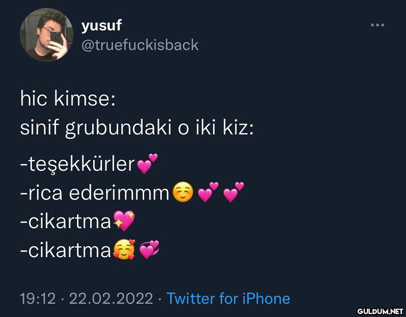 yusuf @truefuckisback hic...