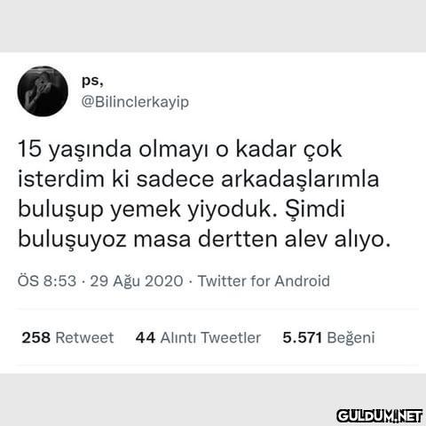 ps, @Bilinclerkayip 15...